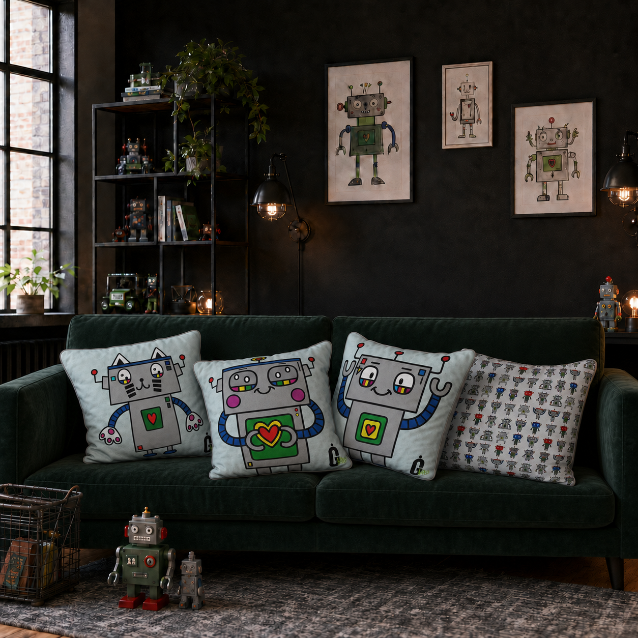 Ivy Gun's Kids -  Cushion Robot collection