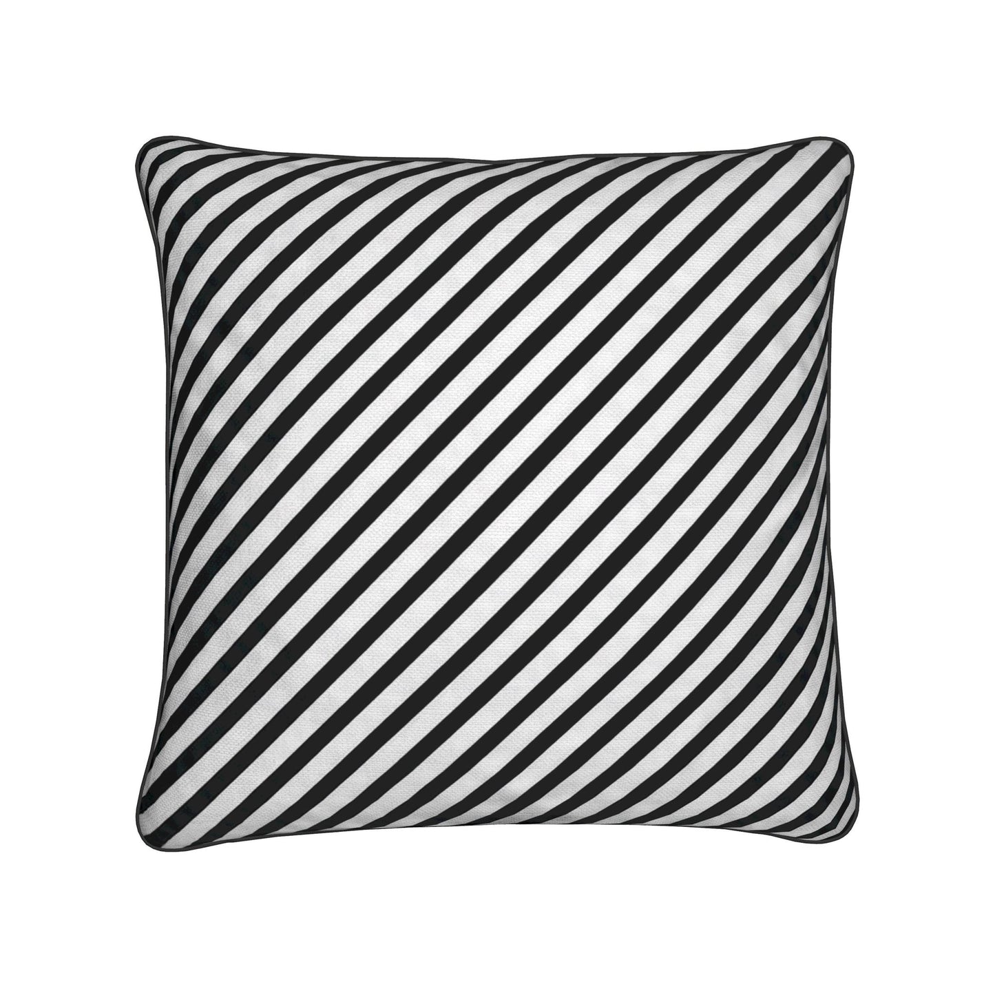 Black and White Stripes Cushion Cover - Ivy Gun Original