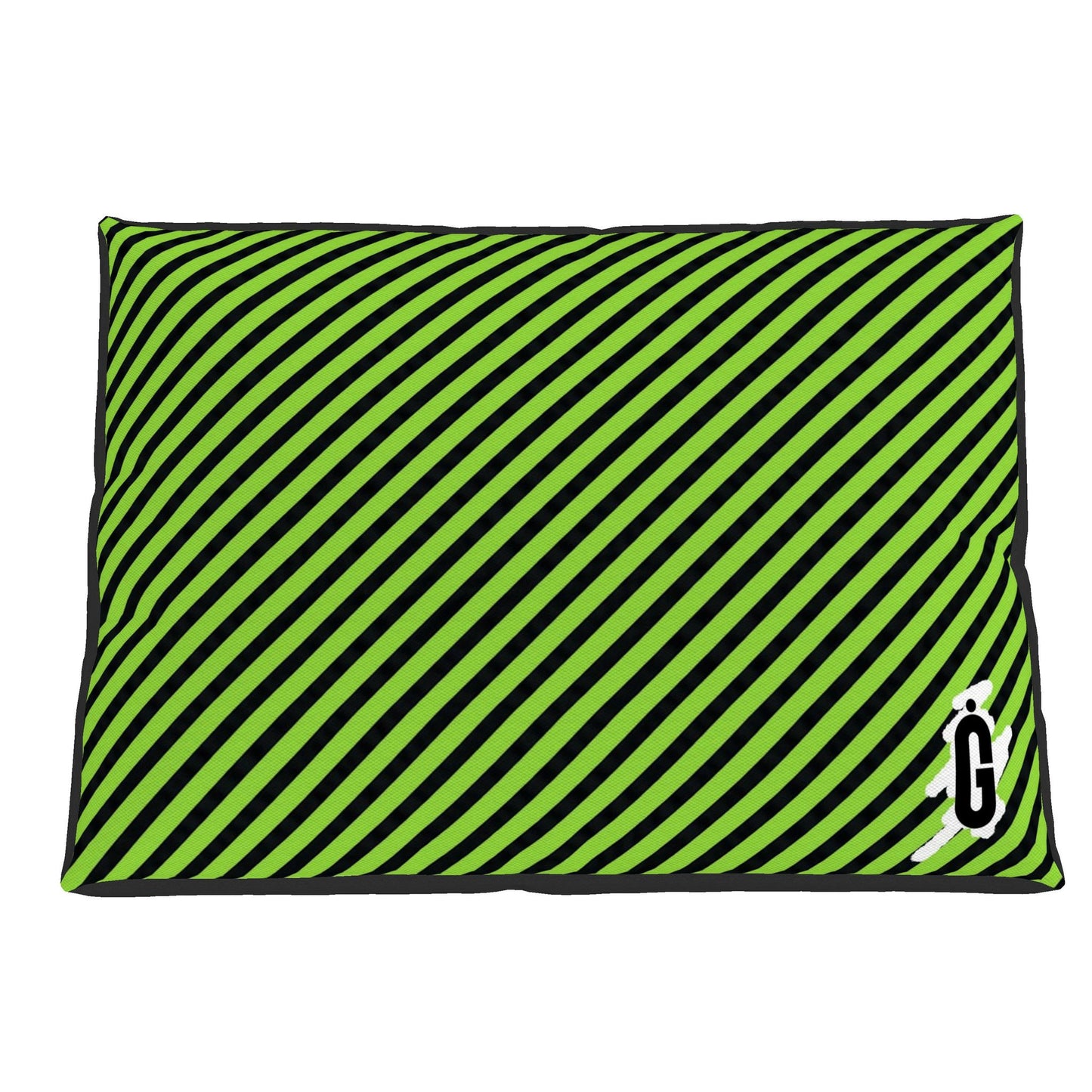 Acid Green Stripe Low-Profile Dog Pillow | Ivy Gun