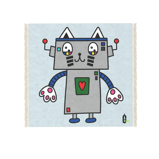 Robo Cat Kids Area Rug | Ivy Gun Kids