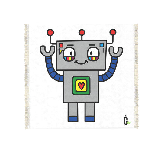 Cheering Robot Kids Area Rug | Ivy Gun Kids
