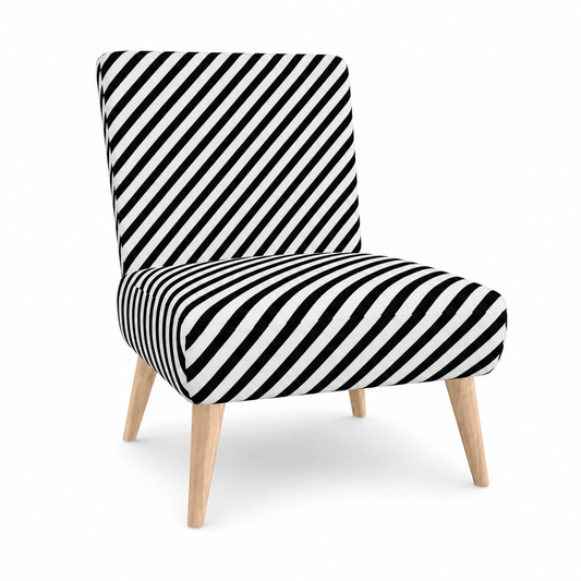Black Stripe Halloween Accent Chair | Ivy Gun