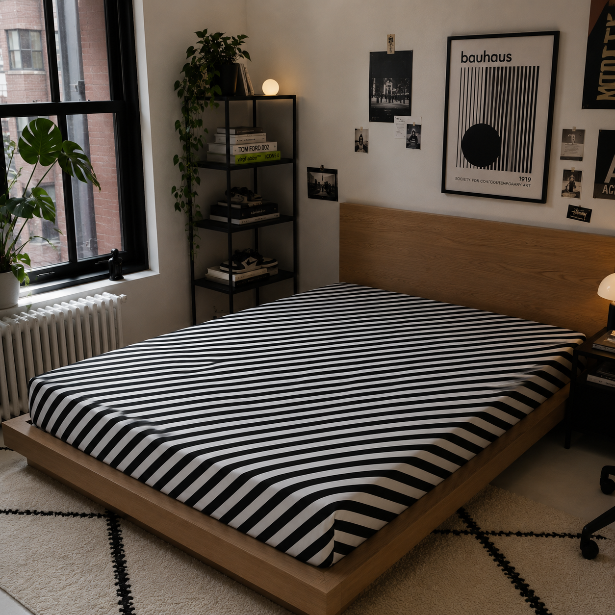 Black and white Fitted Sheets