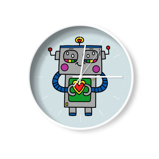 Heart Bot Kids Wall Clock | Ivy Gun Kids