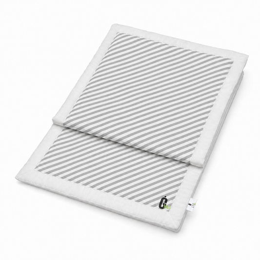 Grey Stripe Cot Quilt | Ivy Gun Kids