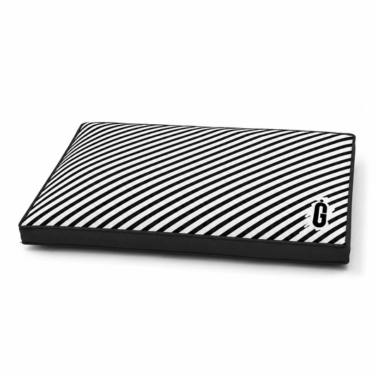 Black Stripe Low-Profile Dog Pillow | Ivy Gun