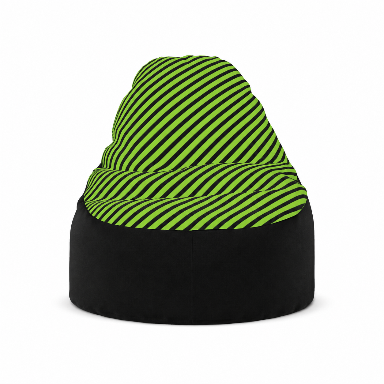 Acid Green Stripe Bean Bag Chair | Ivy Gun