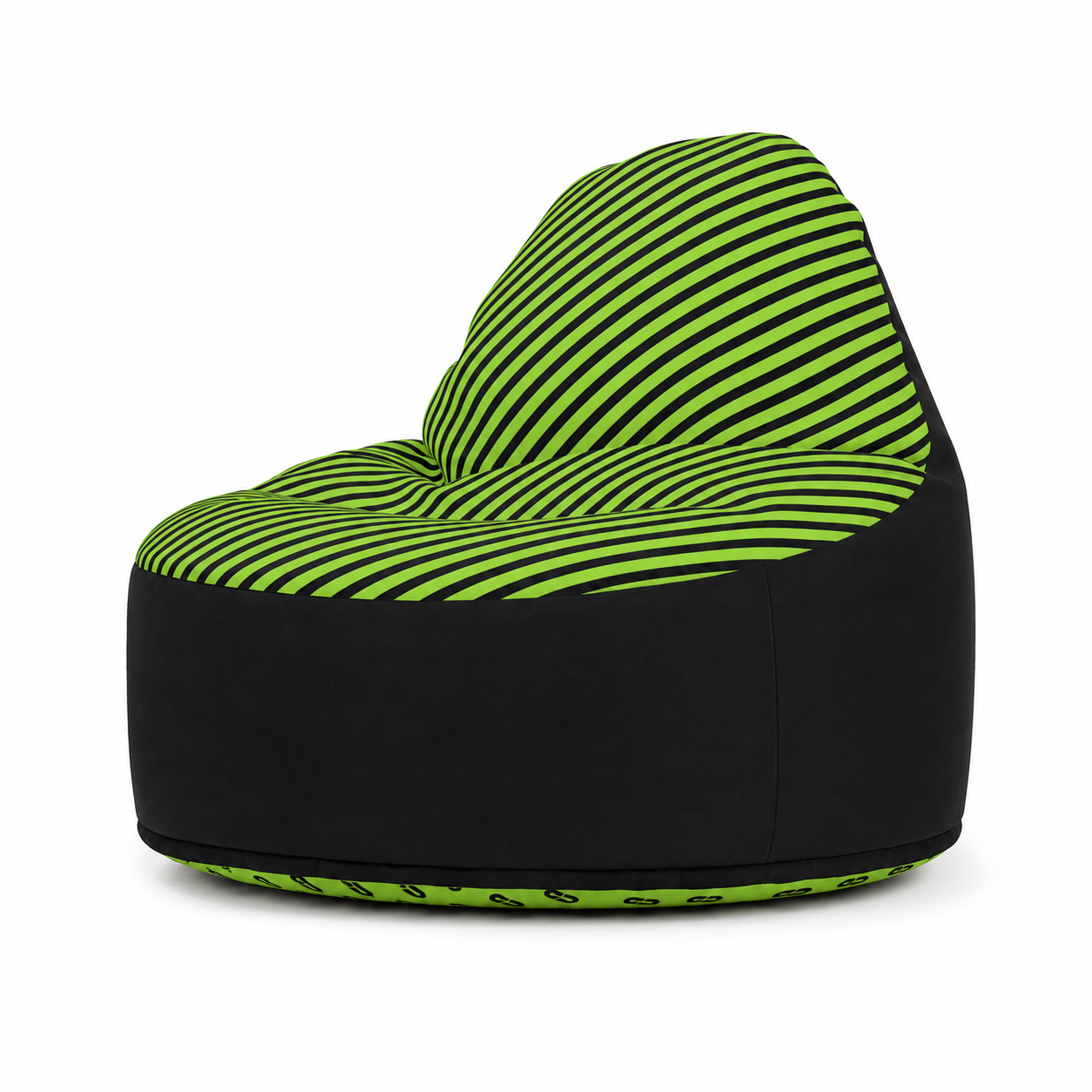 Acid Green Stripe Bean Bag Chair | Ivy Gun
