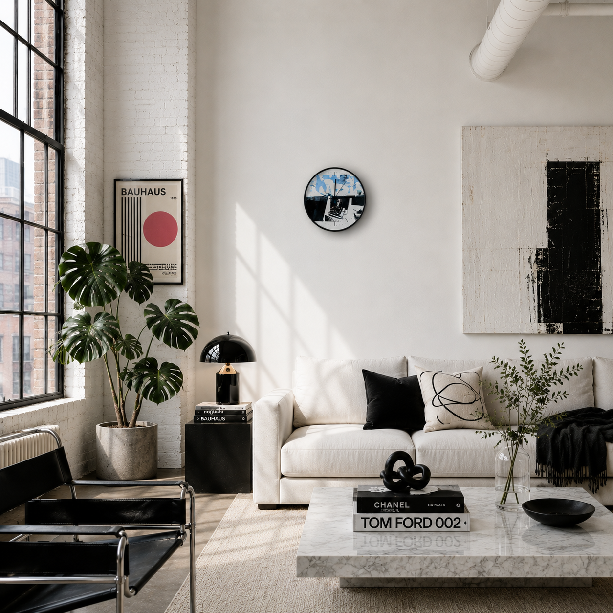 Wall Clocks — Retro DJ Turntable Art Clock (Modern Photo Collage)