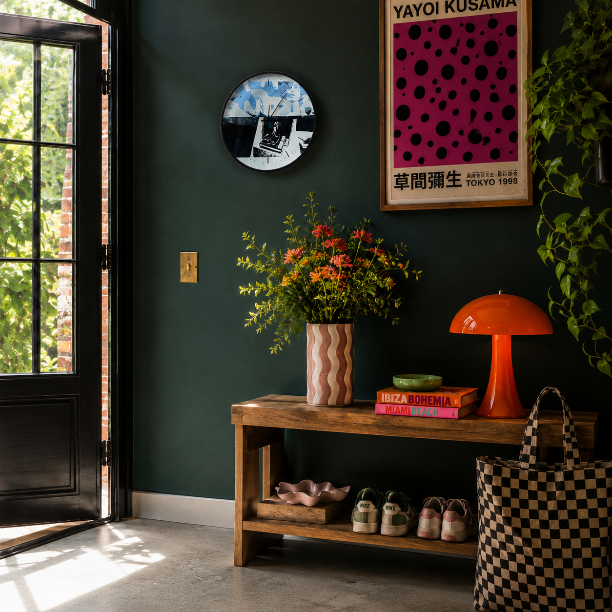 Wall Clocks — Retro DJ Turntable Art Clock (Modern Photo Collage)
