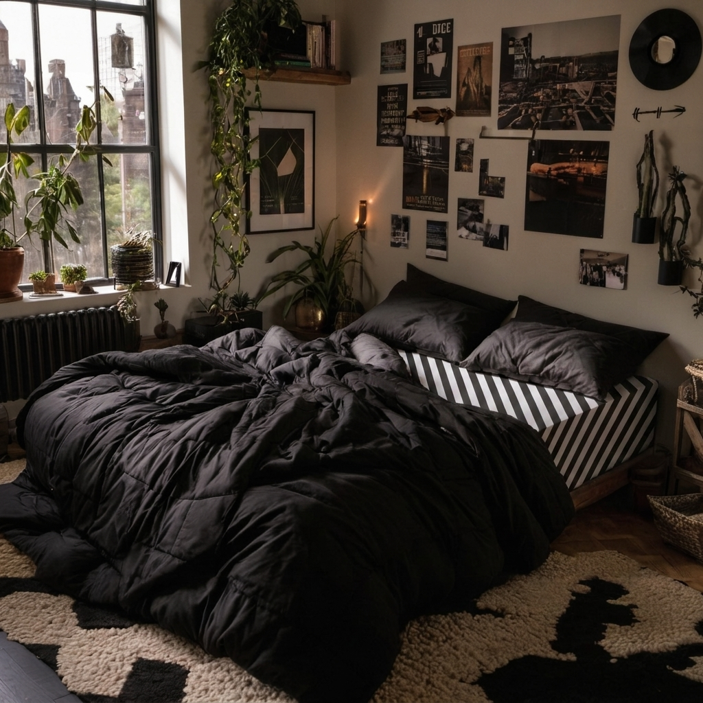 Black and white Fitted Sheets